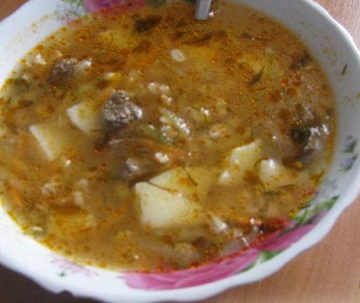 Розсольник з тельбухами