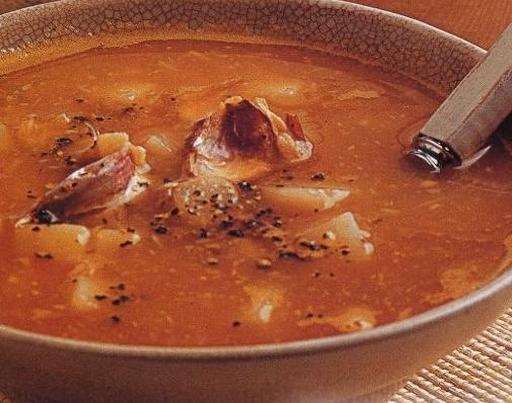 Картопляний суп з печеним часником