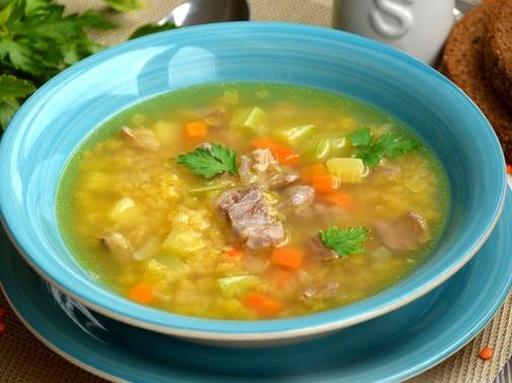 Beef Soup with Lentils and Zucchini