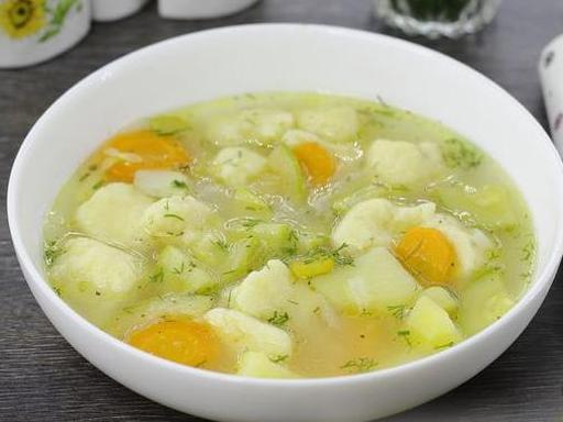 Vegetable Soup with Potato and Cheese Dumplings