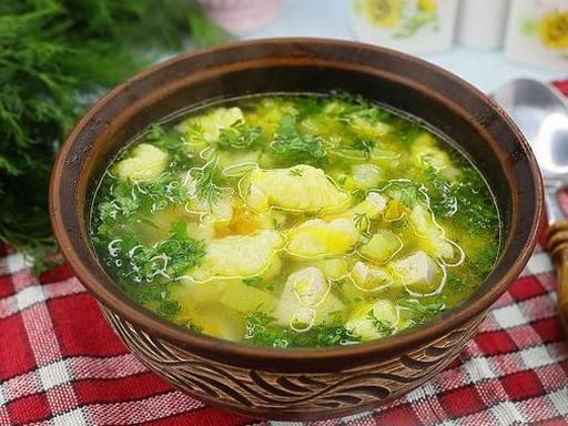 Куриный суп с домашними клёцками