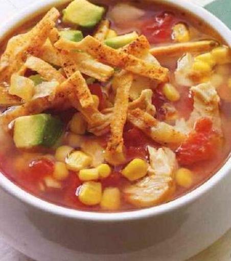 Быстрый куриный суп с кукурузой